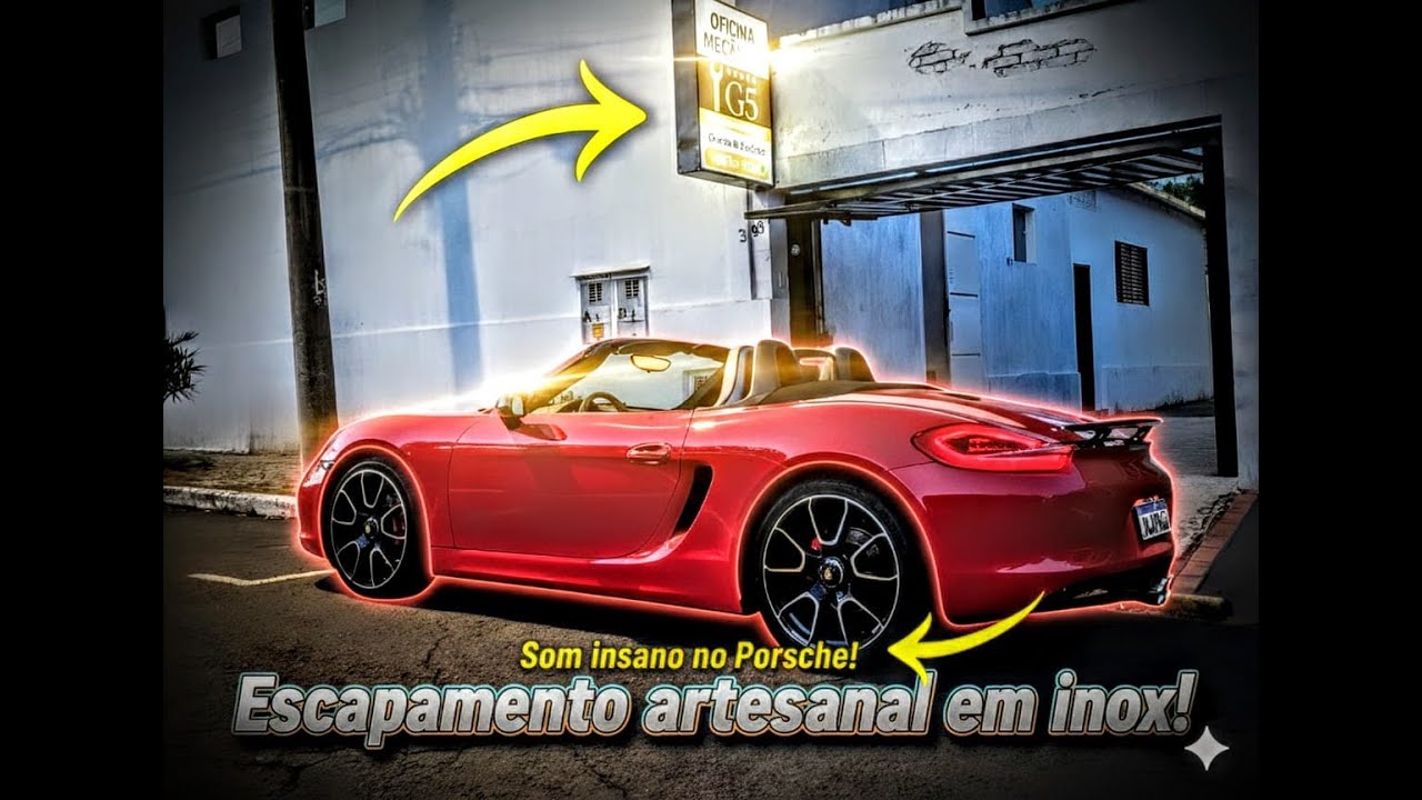 Transformamos uma Porsche Boxster S com escapamento artesanal em inox! 🫣