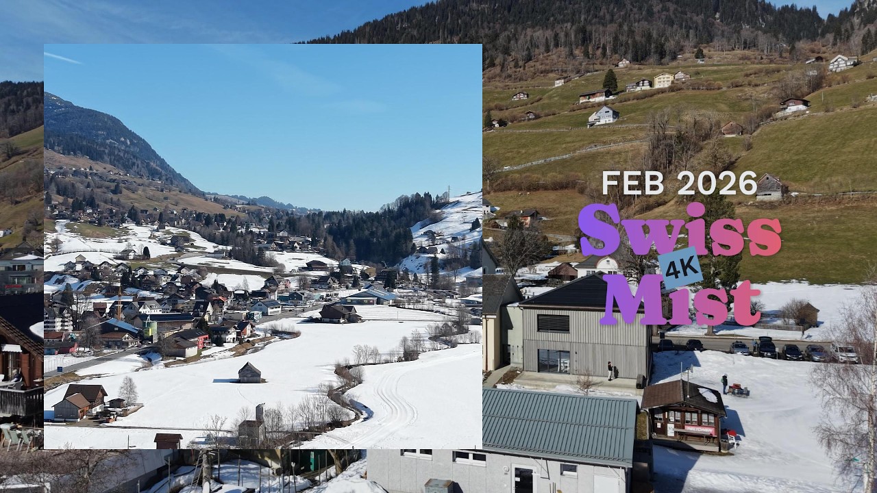 Toggenburg Zen: 4K Drone Flight Above Swiss Misty Mountains (10+ Min Relaxation)