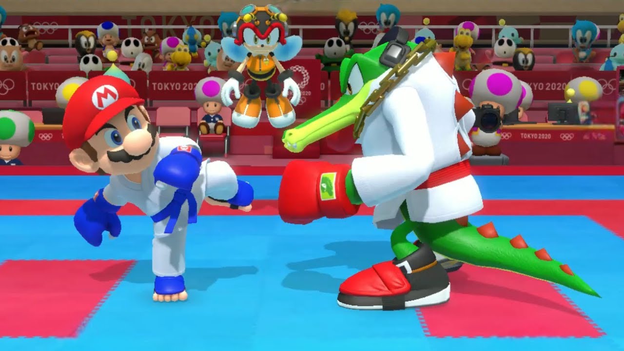 Mario & Sonic At The Olympic Games Tokyo 2020 Karate Gameplay ( Lose & Win ) Mario +++ Blaze