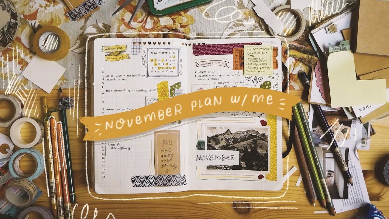 november plan w/ me + a mini flip-through 🍂