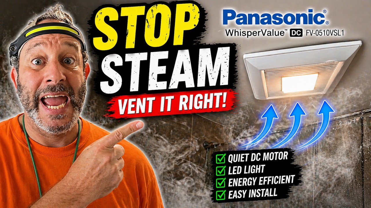How to Install a Panasonic Whisper Bathroom Fan (with Light)