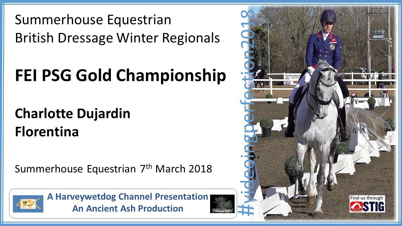 Charlotte Dujardin and Florentina PSG Gold; Summerhouse Winter Regional 2018