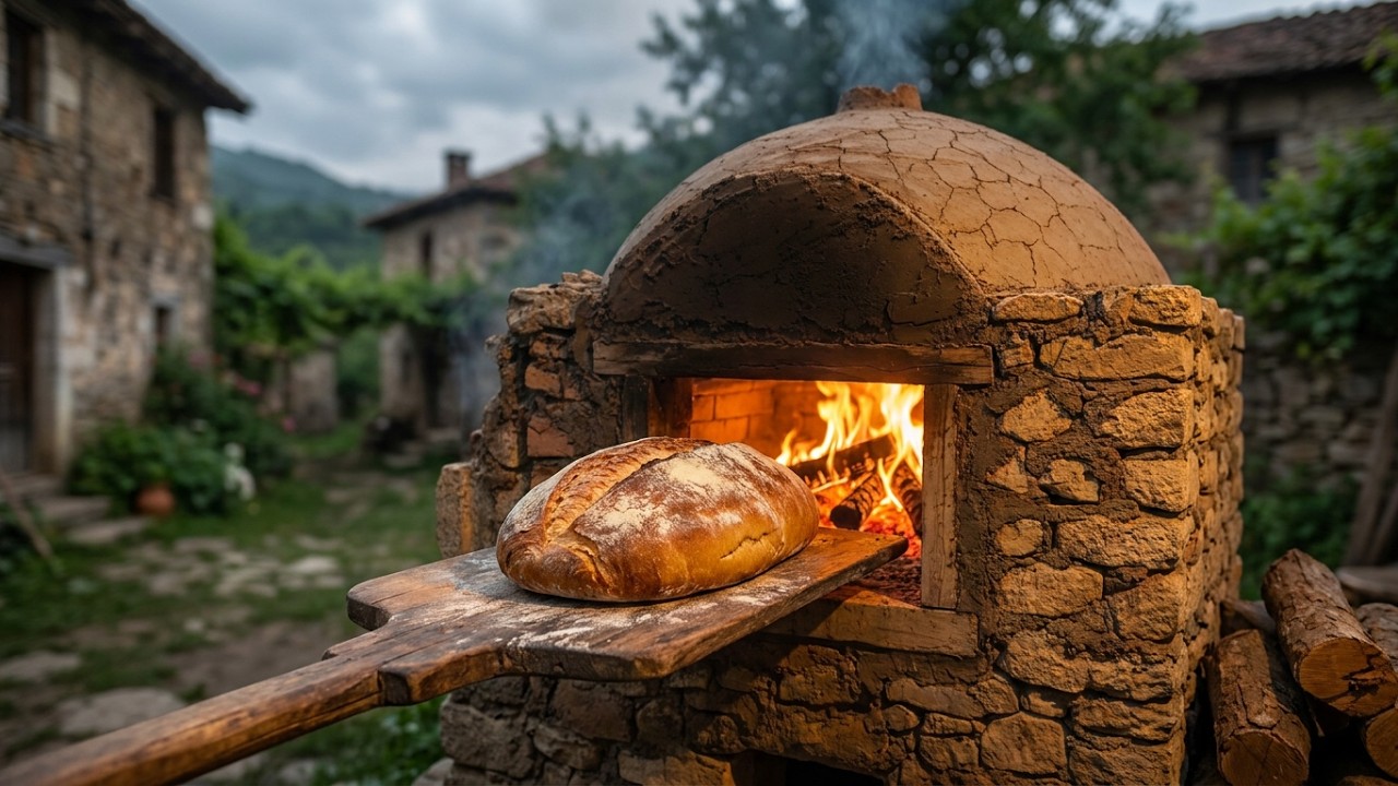 Finishing Our Traditional Stone Oven | Baking First Bread | Village Life