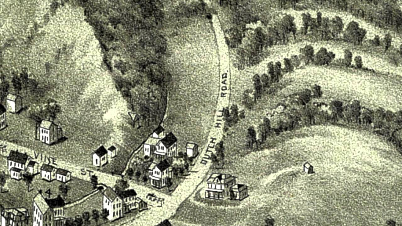 Tionesta Pennsylvania 1896 Panoramic Bird's Eye View Map 7400