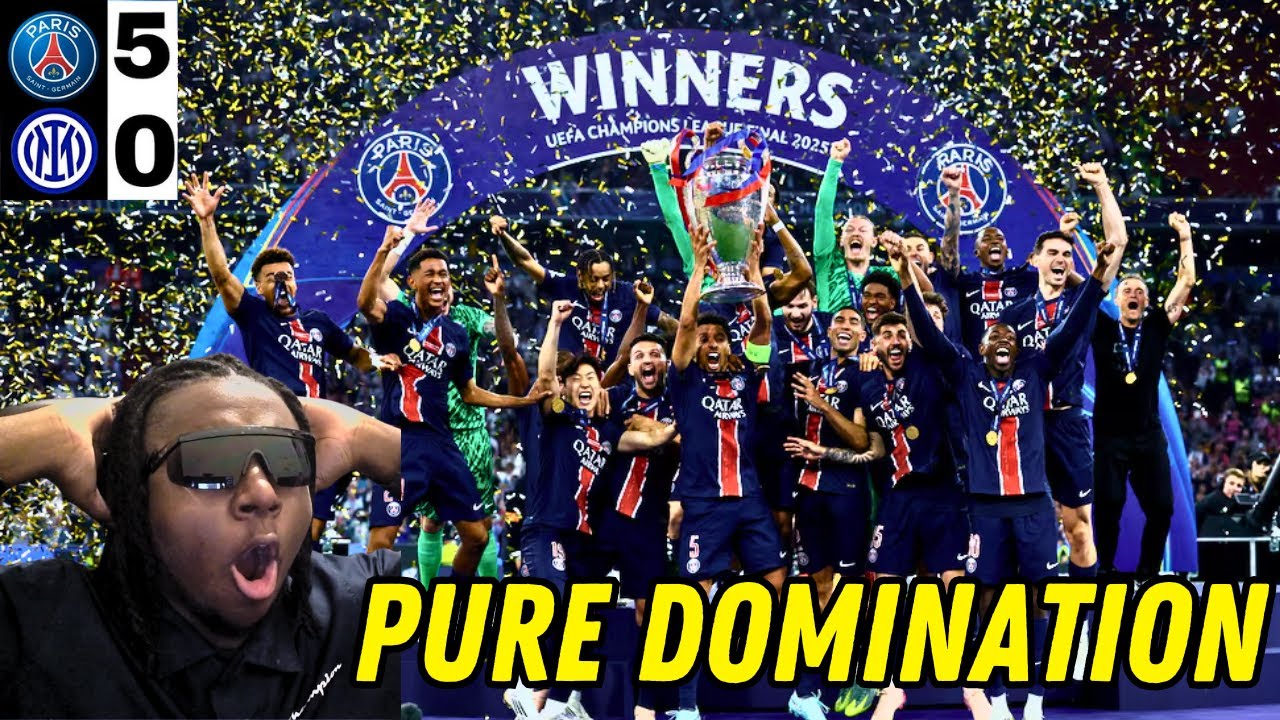AMERICAN FAN REACTS TO PSG ABSOLUTELY DEMOLISHING INTER MILAN 5-0 IN THE UCL FINAL | MATCH REACTION