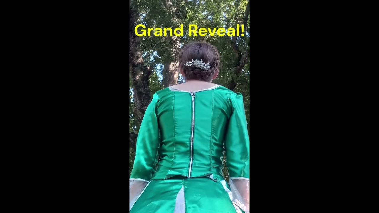 Green Satin Ballgown