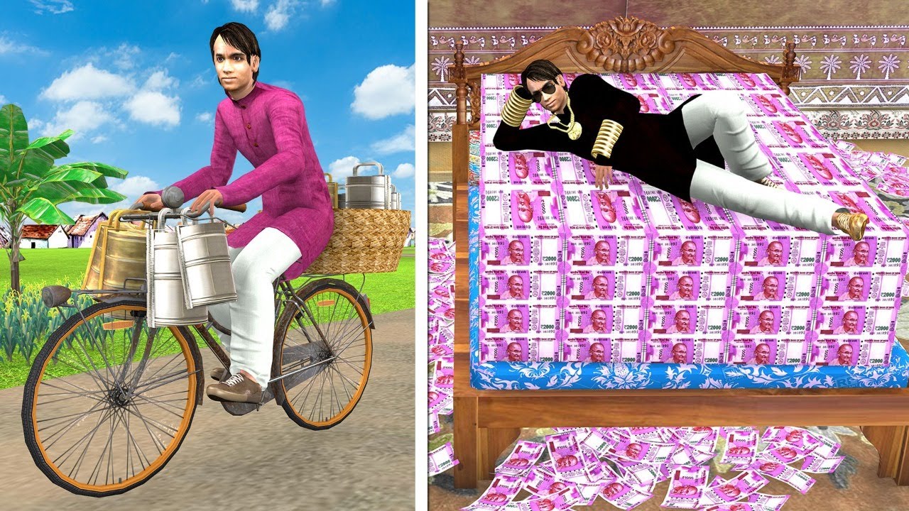 गरीब डब्बावाला बाना करोड़पति Poor Dabbawala Becomes Rich - Hindi Kahaniya हिंदी कहनिया Comedy Video