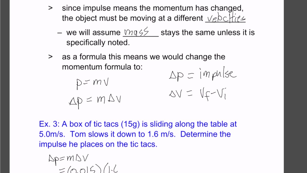 Physics 30: 9.1 Momentum and Impulse