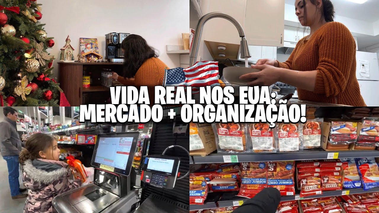 VLOG REAL NOS EUA: FUI AO MERCADO AMERICANO E ORGANIZEI TUDO EM CASA! 🛒🏠