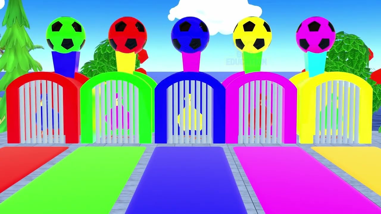 Long Slide Game With Elephant Gorilla Buffalo Hippopotamus Tiger 3d Animal Game Funny 3d Animals