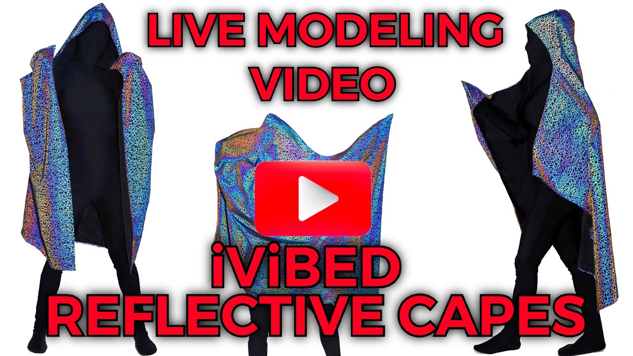 2020 Reflective capes reflective rave clothing holographic color changing edm cloaks with hoods.