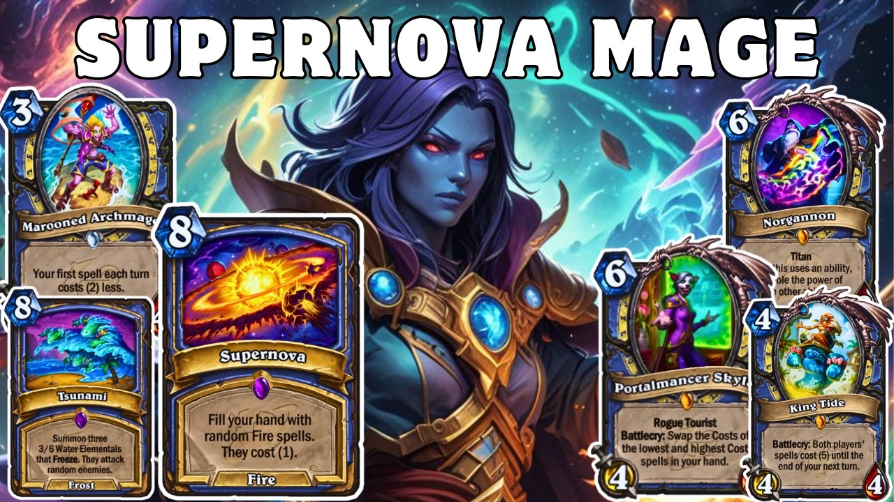 Free Supernova Is Actually Sick - Best Supernova Mage Deck to Climb Legend - Hearthstone 31.2.2