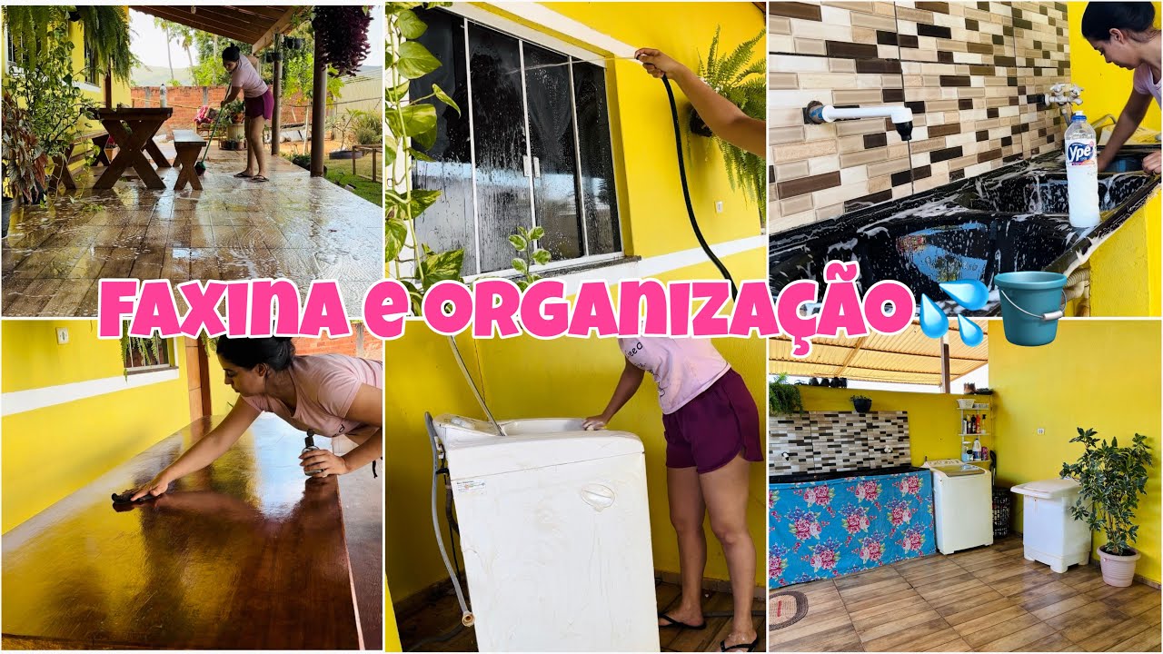 FAXINA E ORGANIZAÇÃO DA VARANDA E LAVANDERIA 🧺 🪣💦