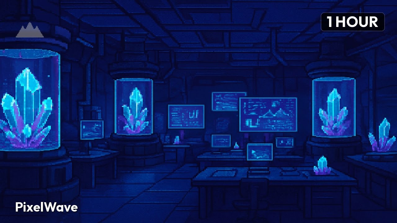 Crystalline Research Facility | Dark Synthwave for Programming & Deep Focus