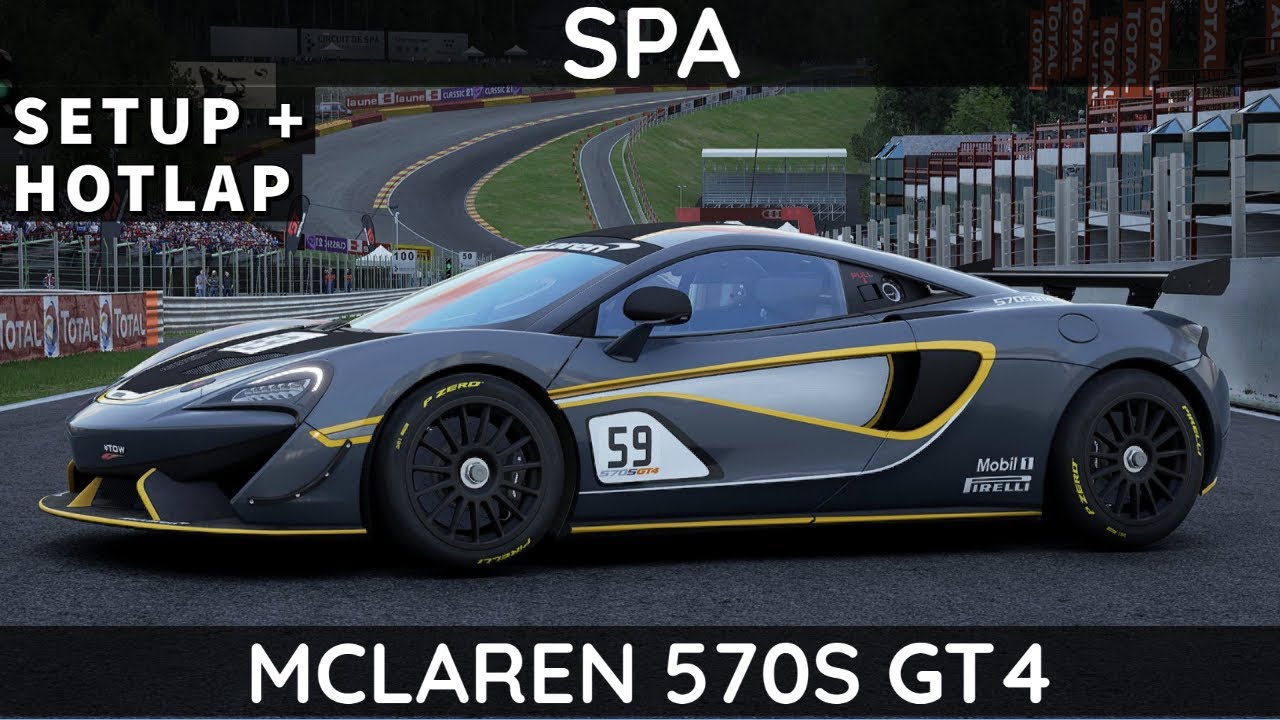 ACC | McLaren 570S GT4 @ Spa | Setup walk-through | Hotlap |
