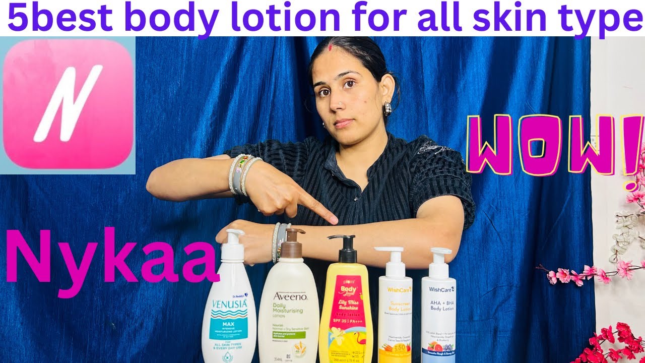 5 best body lotion for all skin type #wishcare day&night body lotion #plum#aveeno#venusia