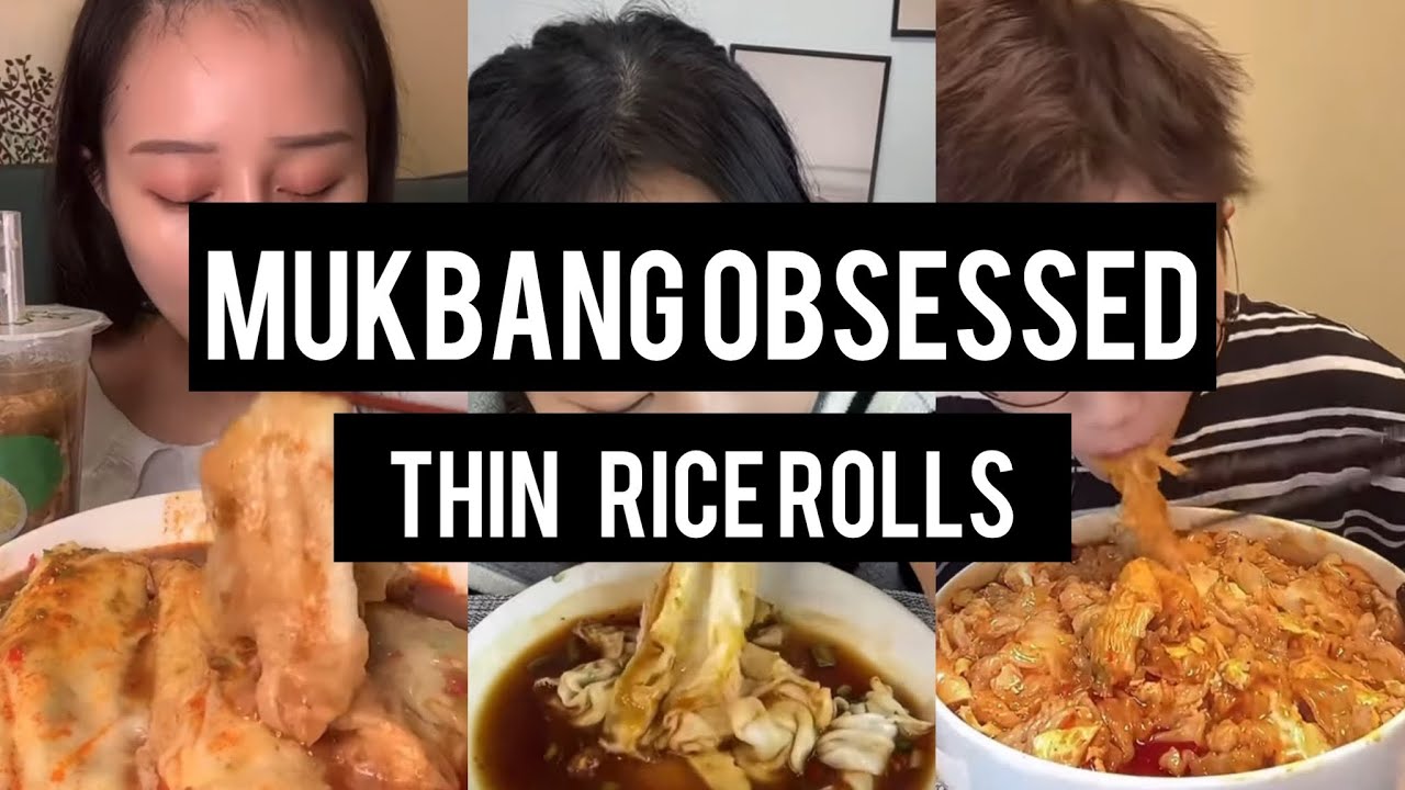 [Portrait] Mukbang ASMR | Thin Rice Noodle Roll with Sauce 肠粉 Kwai Eating / Kwai Mukbang