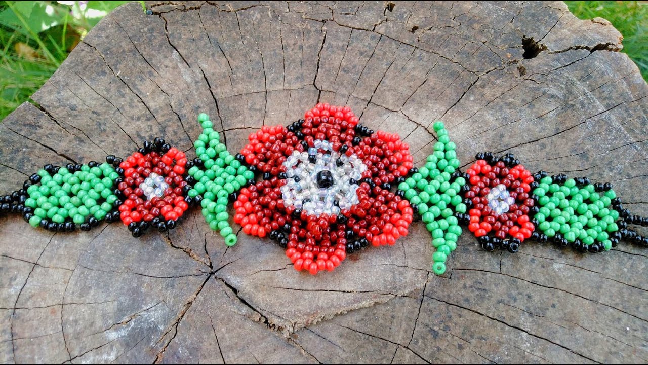 BRAZALETE DE MOSTACILLAS/CHAQUIRAS PASO A PASO (BEAD FLOWER BRACELET DIY) -Vanessa Basurto♥