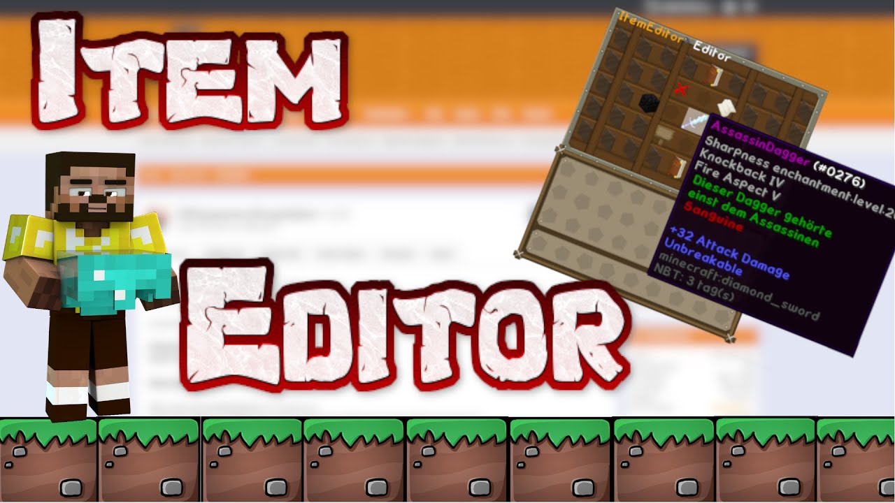 ItemEditor Plugin Minecraft | 1.8-1.16 | German| | Tutorial |