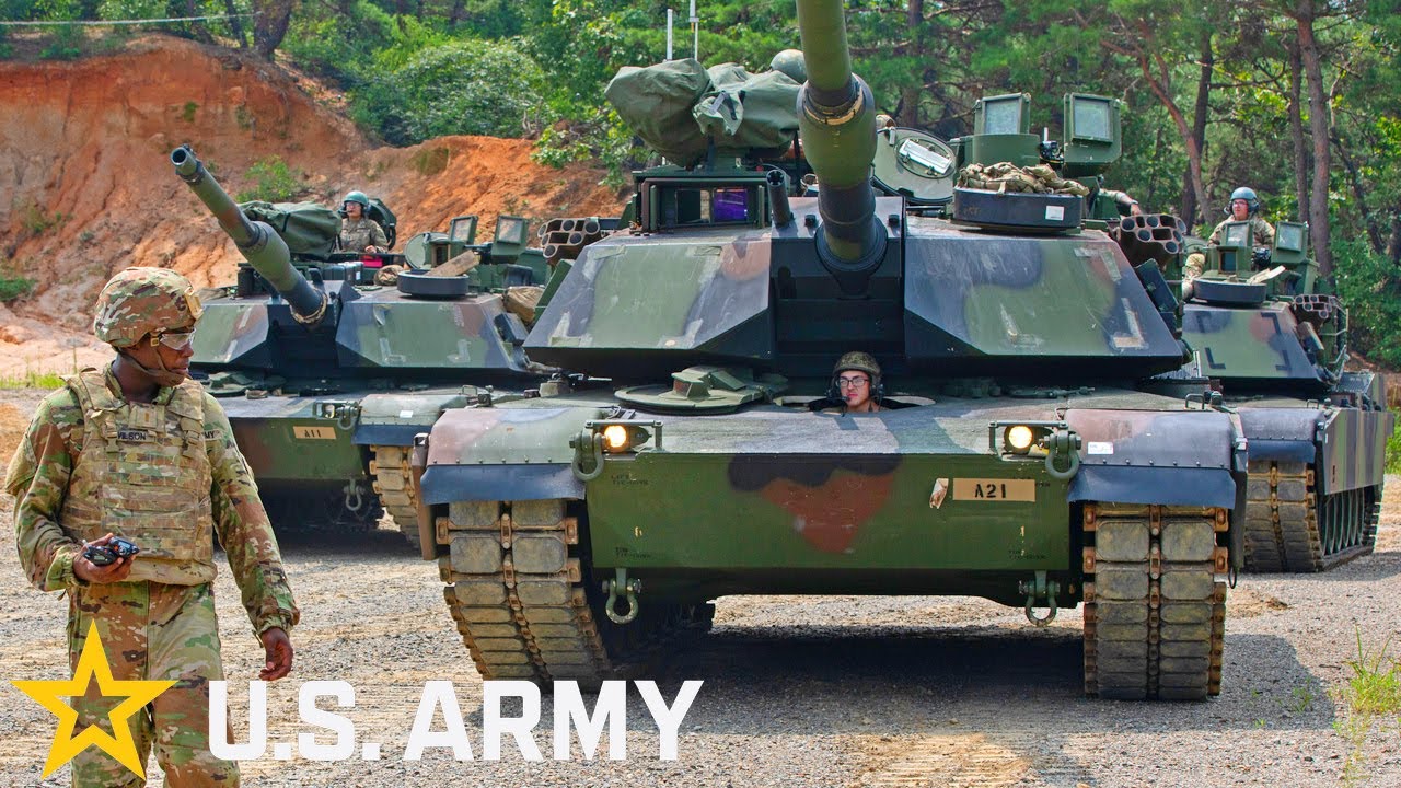 U.S. Army: Tanks and Armored Vehicles during Military Exercises in South Korea.