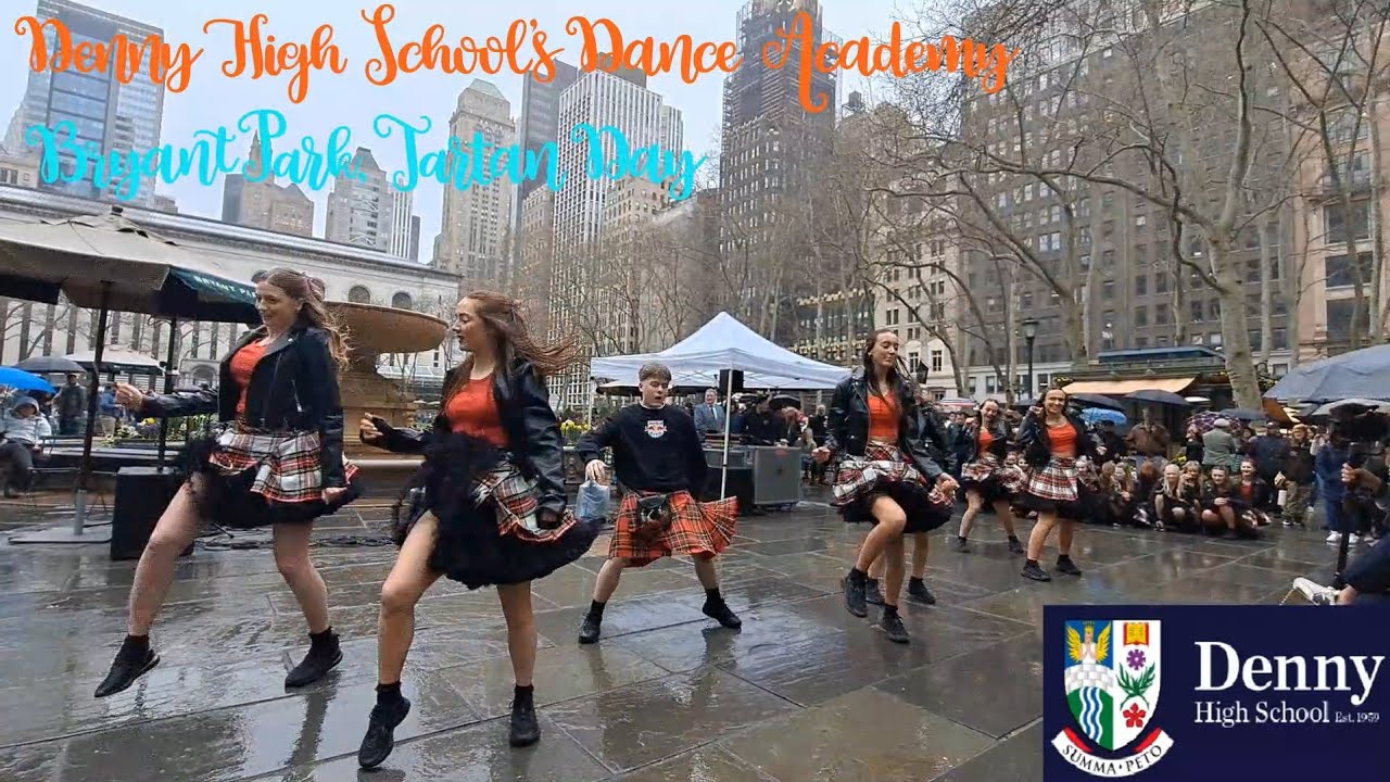 🌟💃 Tartan Day - Denny High School Dancers in Bryant Park (Part 2) #dance #tartan #scottish #nyc