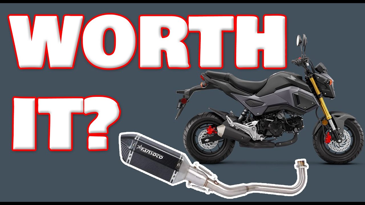 Amazon Exhaust for Honda Grom under $100 - unboxing & installation