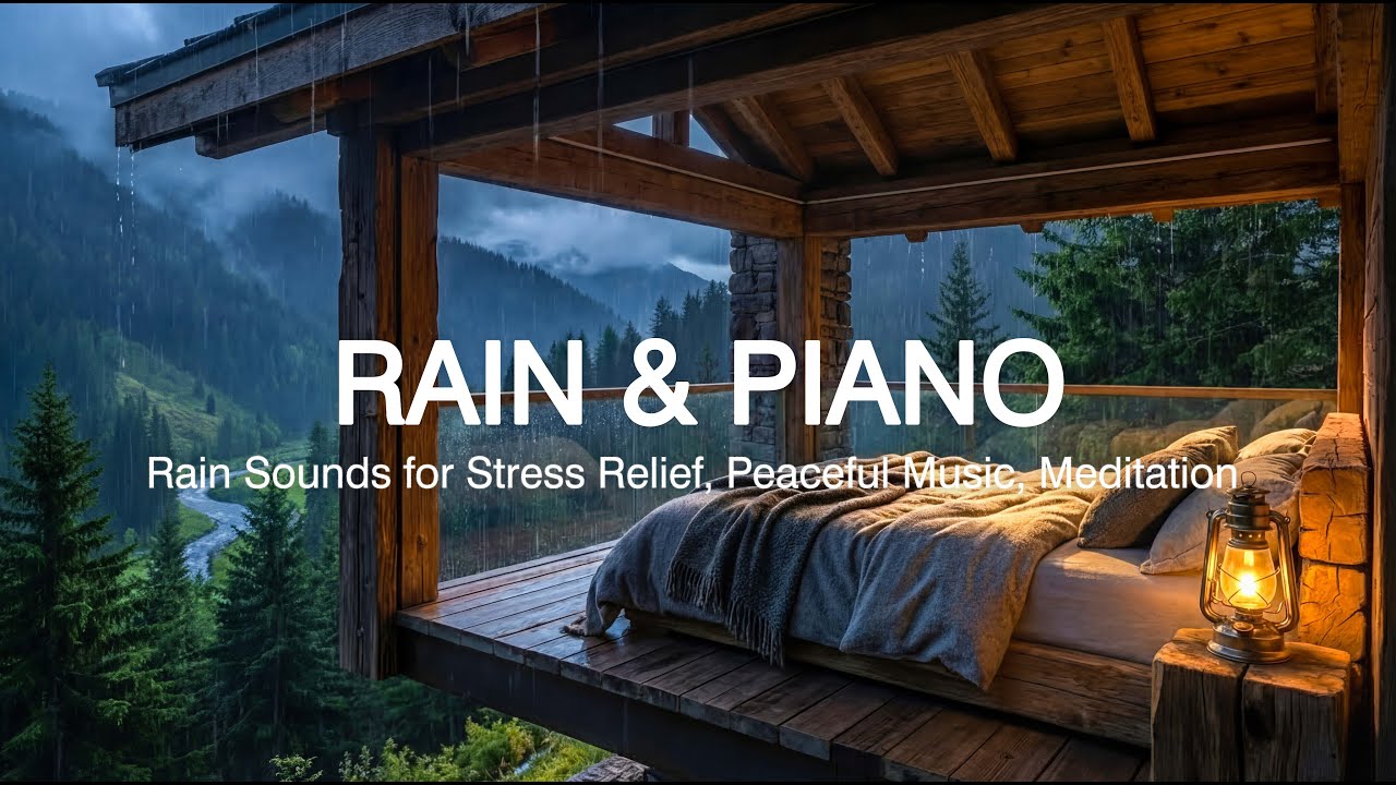 Deep Sleep Music + Gentle Rain  Ease Insomnia And Meditation,Stress, Anxiety