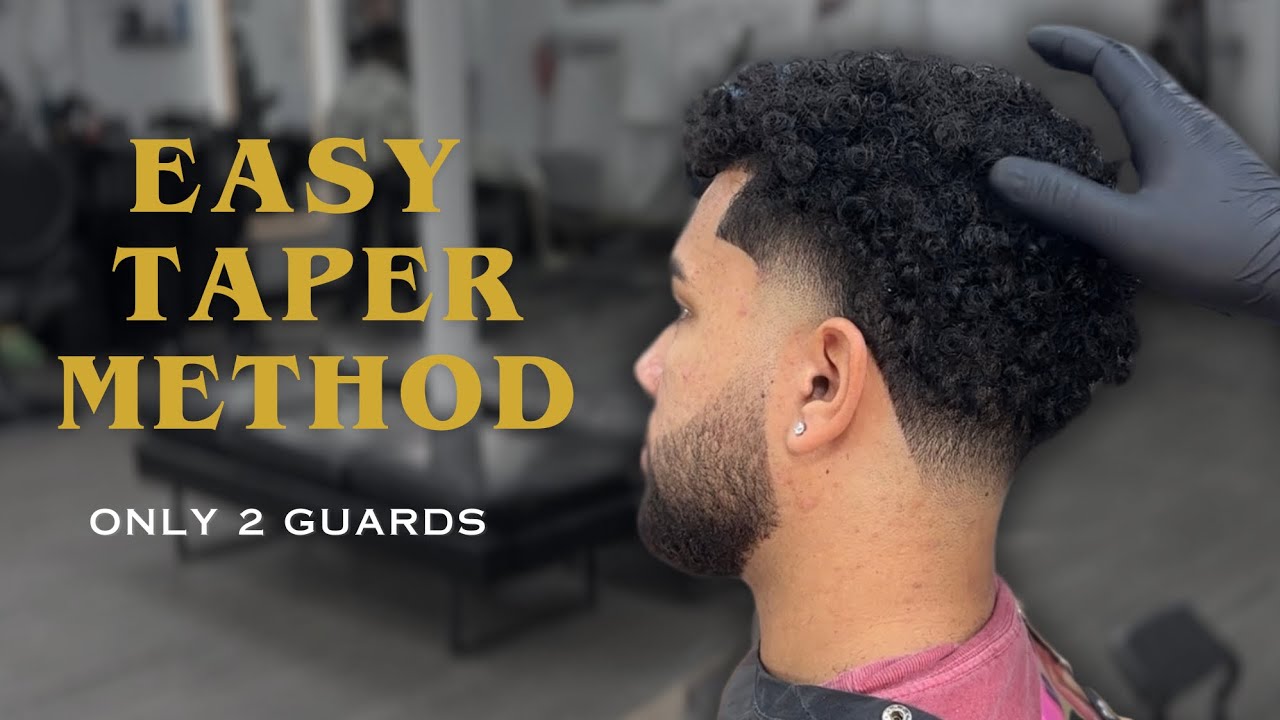 Quickest Way to Cut Hair 🔥 | BLURRY Taper with Curls Haircut Tutorial - ONLY USING 2 GUARDS ⌛️