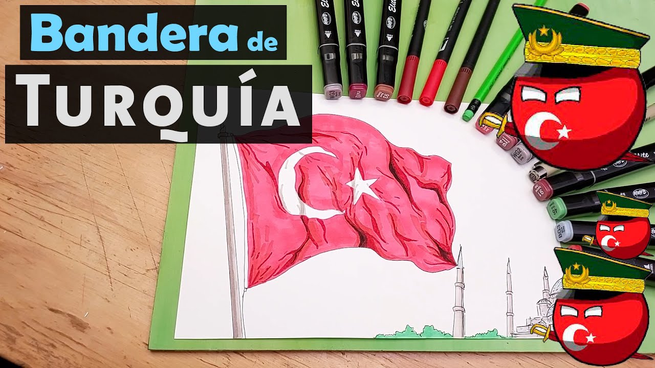 🇹🇷 Dibuja la bandera de Turquia / 🇹🇷 Türkiye bayrağını çizin 🇹🇷