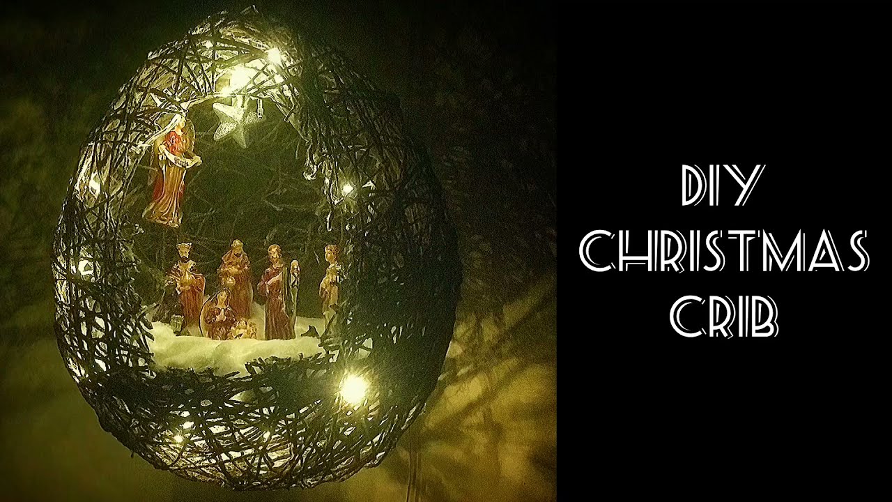 How to make Christmas Hanging Crib 🎄| DIY Nativity Scene | Christmas Crib making ideas