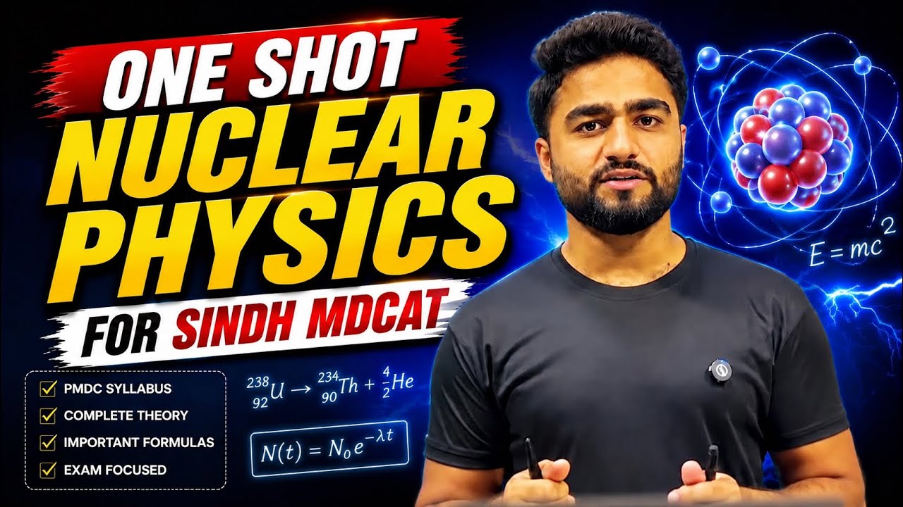 🔥 Nuclear Physics One Shot in Sindhi | Complete MDCAT Sindh 2026 | PMDC Syllabus + Toughest Past MCQ