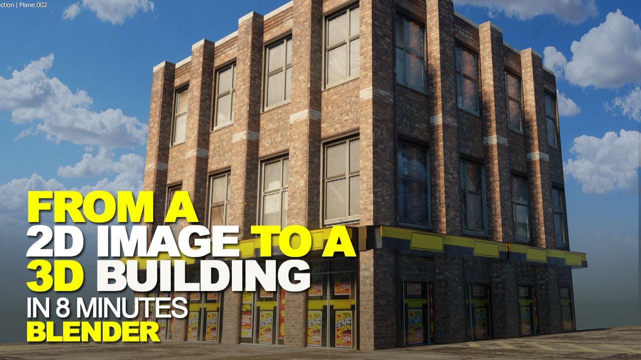creating great looking buildings from 2d textures in blender