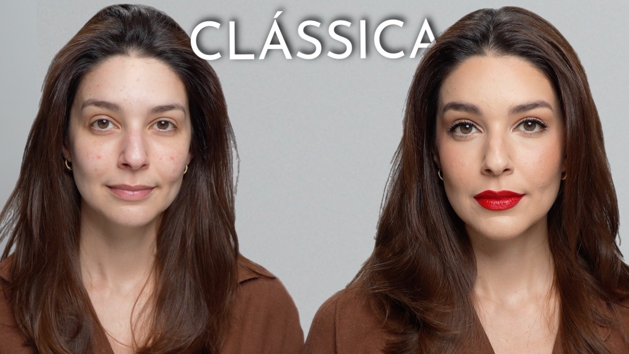 MAQUIAGEM SIMPLES E CHIQUE COM BATOM VERMELHO