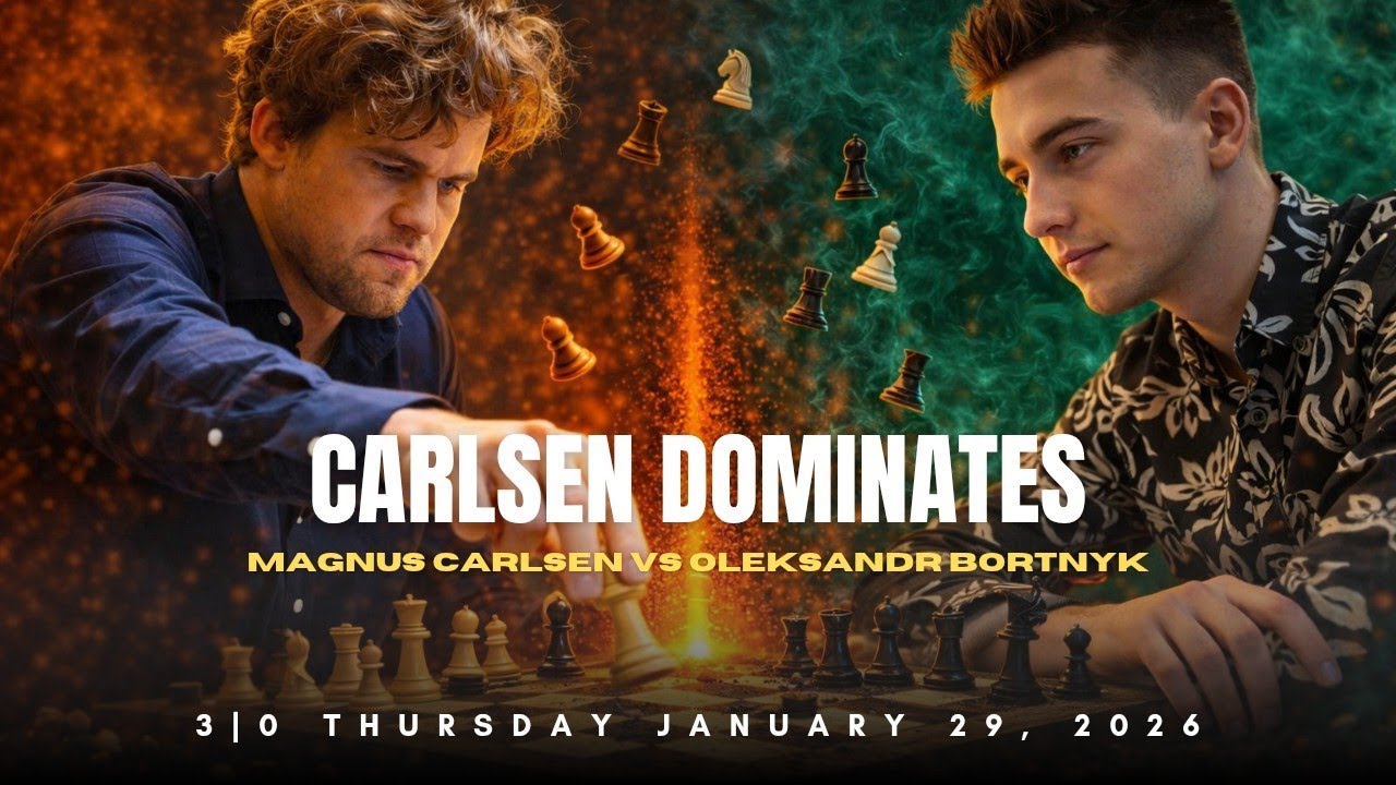 Carlsen Strikes Back! ❗ Magnus Carlsen vs Bortnyk ❗ 3|0 Thursday 2026