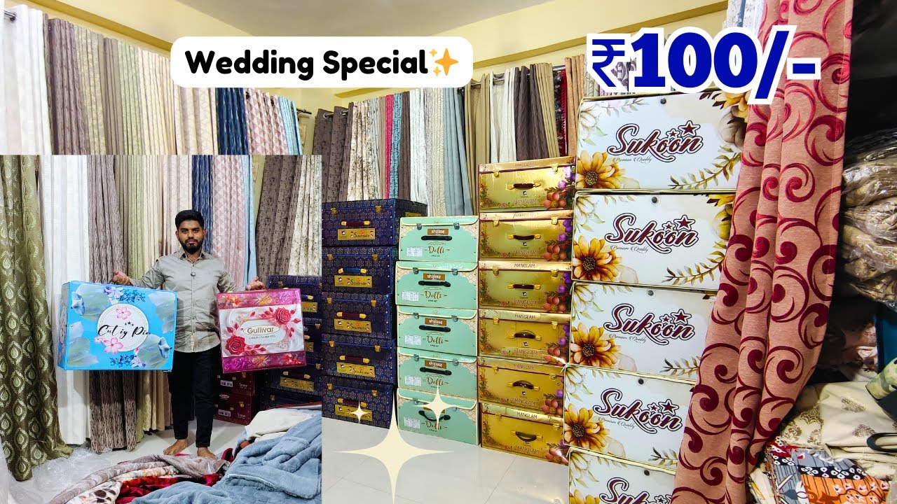 Hyderabad Wholesale Bedsheet Curtains Blanket Doormat Comforter Handloom Online Shopping