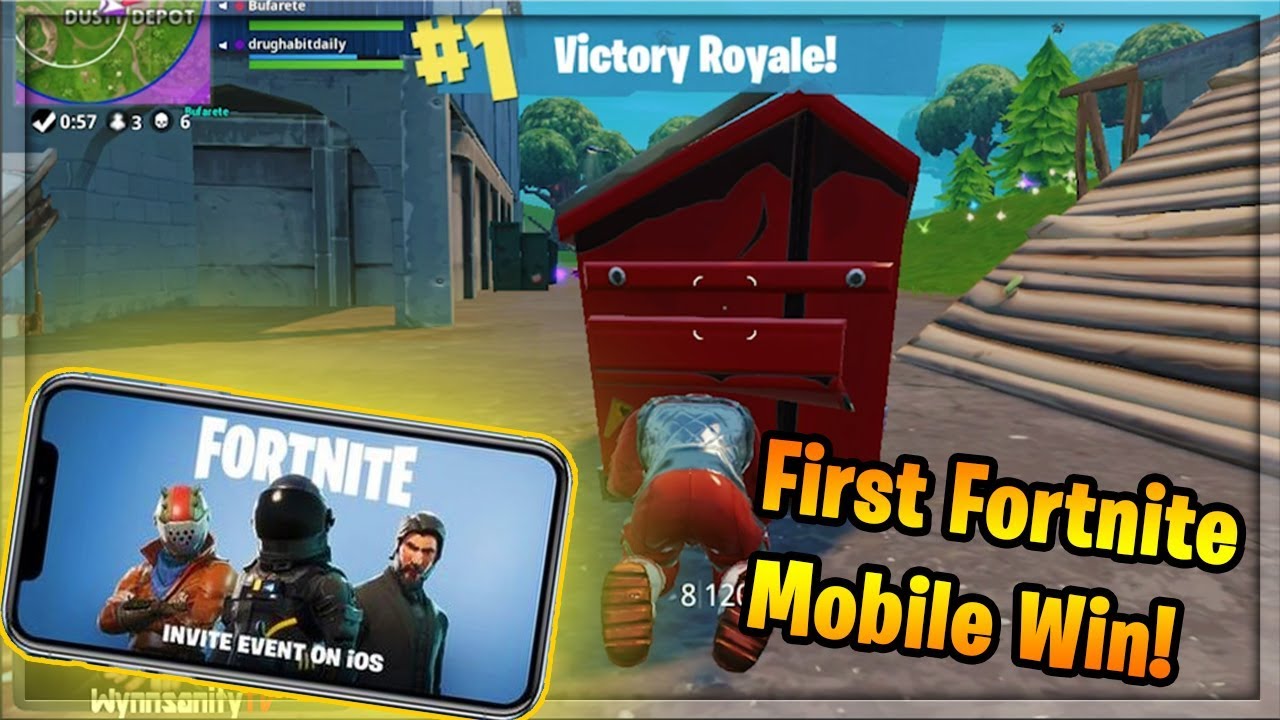 My First Victory Royale on iPhone! FORTNITE MOBILE Gameplay! Feat: Bufarete and ThatOneGuy