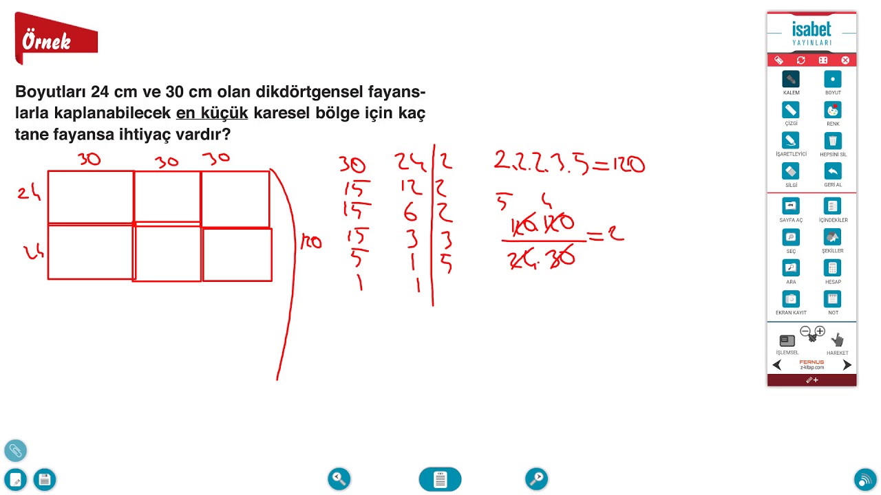 AÖ 9. Sınıf Matematik 1 Ders 15 Ebob - Ekok