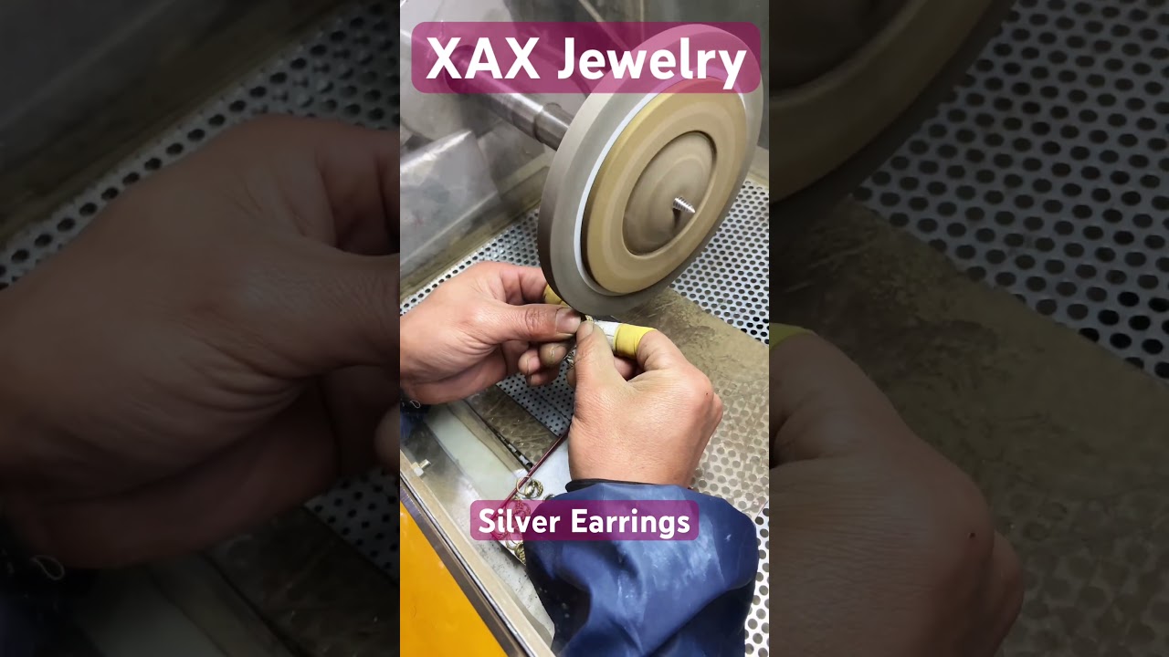Polish Silver Earrings #xaxjewelry #silverring925 #ring #polish #handmade#factory#diamond #necklace