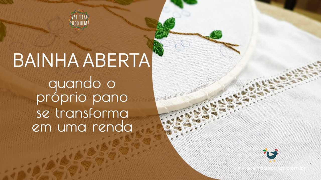 Como fazer BAINHA ABERTA passo a passo em qualquer tecido! #FiqueEmCasa #comigo