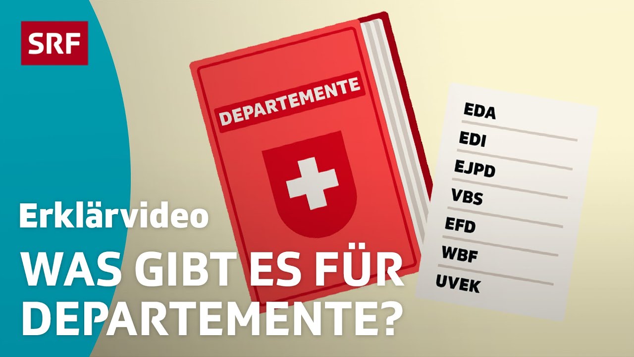 Departemente des Schweizer Bundesrats – einfach erklärt | Kindervideos | SRF Kids