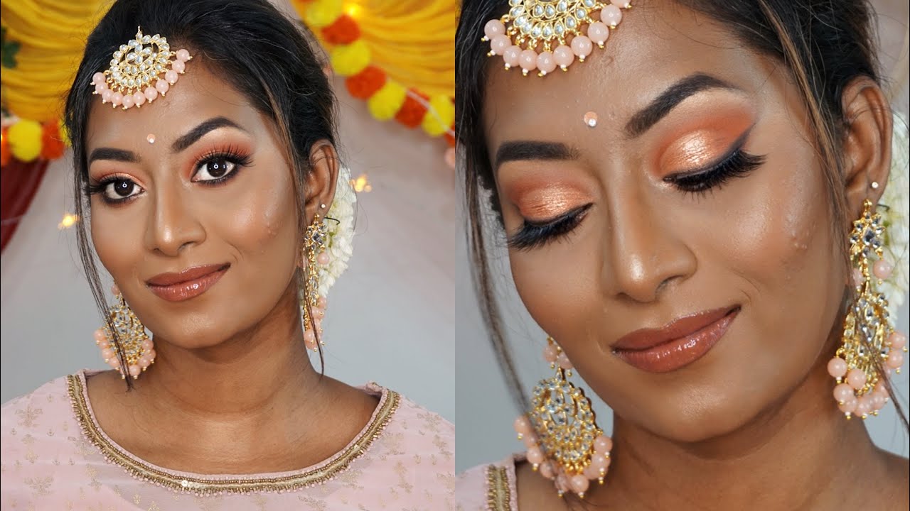 DIWALI Makeup Tutorial - Peachy Coral Indian Glam ✨ | ft.PLUME |