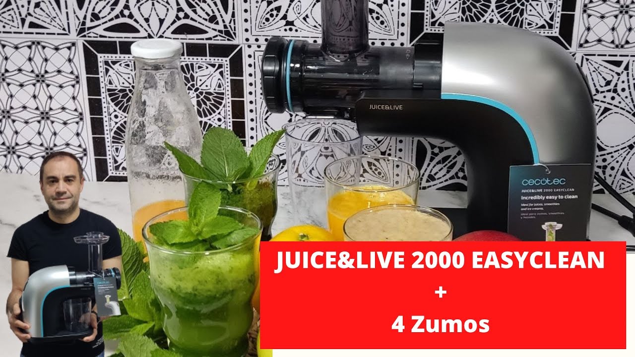 ✅ Todo sobre la licuadora JUICE&LIVE 2000 EASYCLEAN + 4 recetas de ZUMOS.