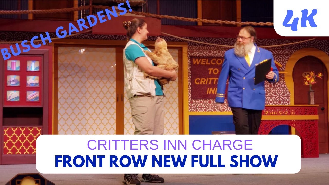 [4K] Critters Inn Charge Full Show FRONT ROW FULL SHOW Busch Gardens Tampa