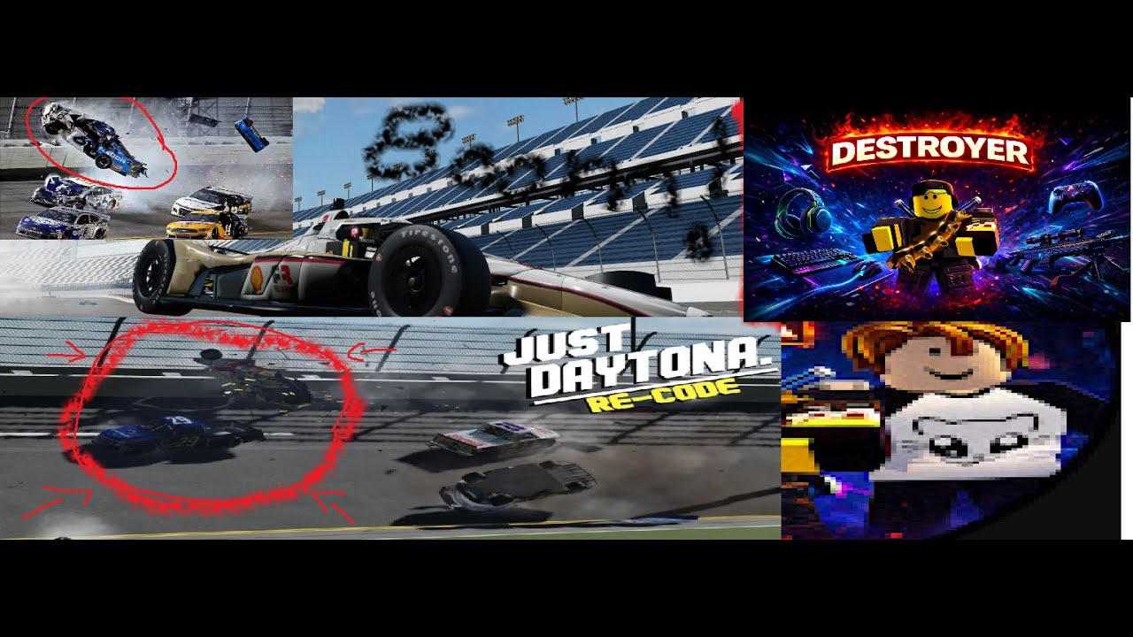 Playing JUST DAYTONA with rrs and others #roblox  #funny  #nascar