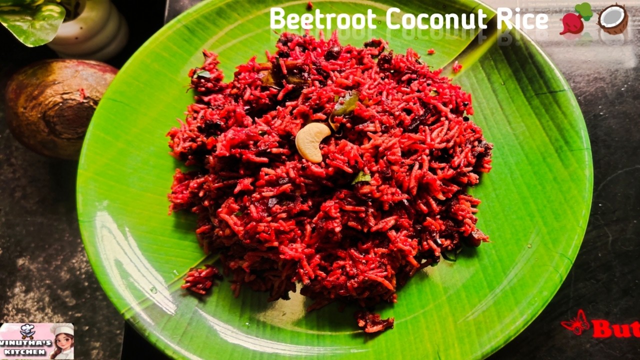 Beetroot Coconut Rice | Healthy recipe #beetrootrecipe