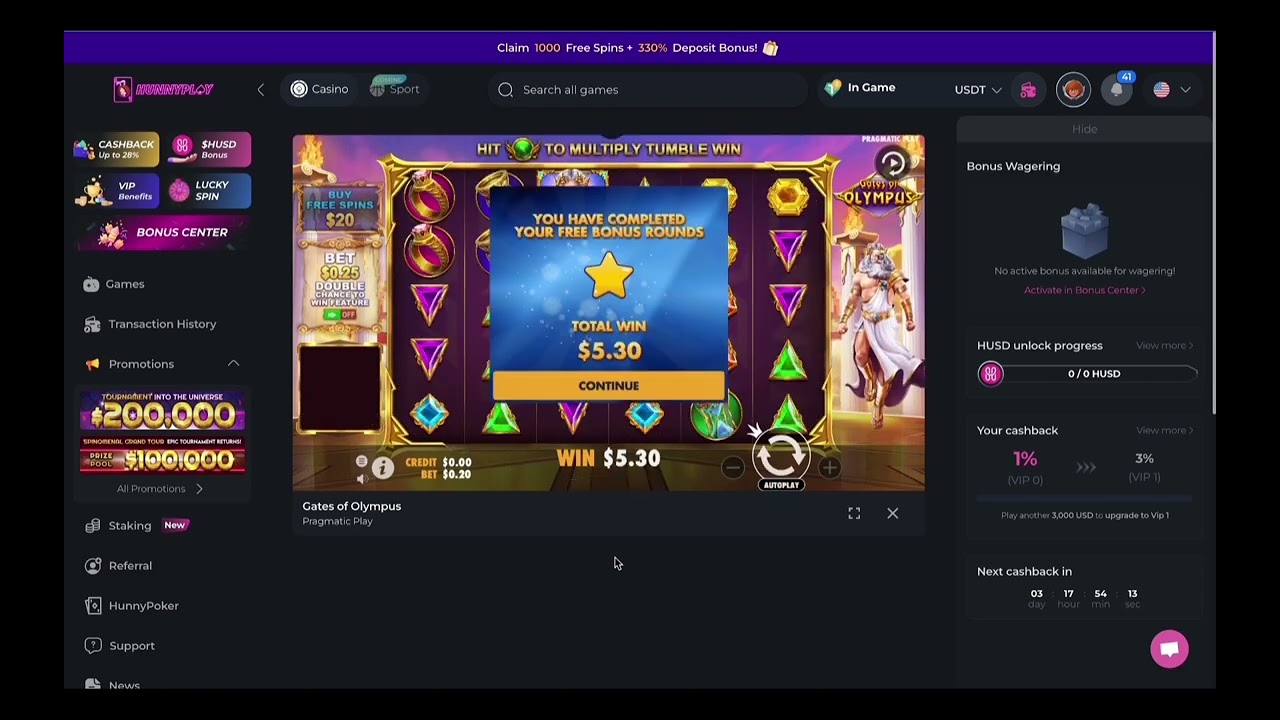 Claim 100 No Deposit Free Spins on HunnyPlay