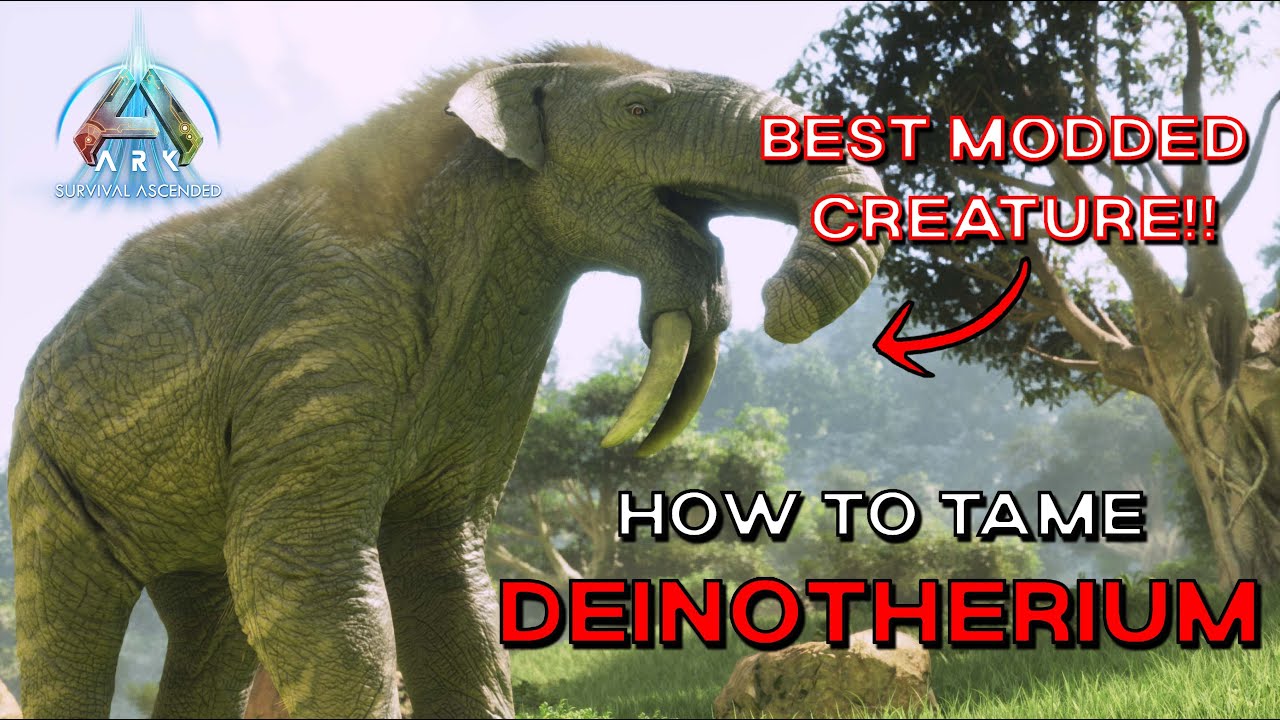 ARK Survival Ascended | How to Tame DEINOTHERIUM - a MUST HAVE tame (Ark Additions)