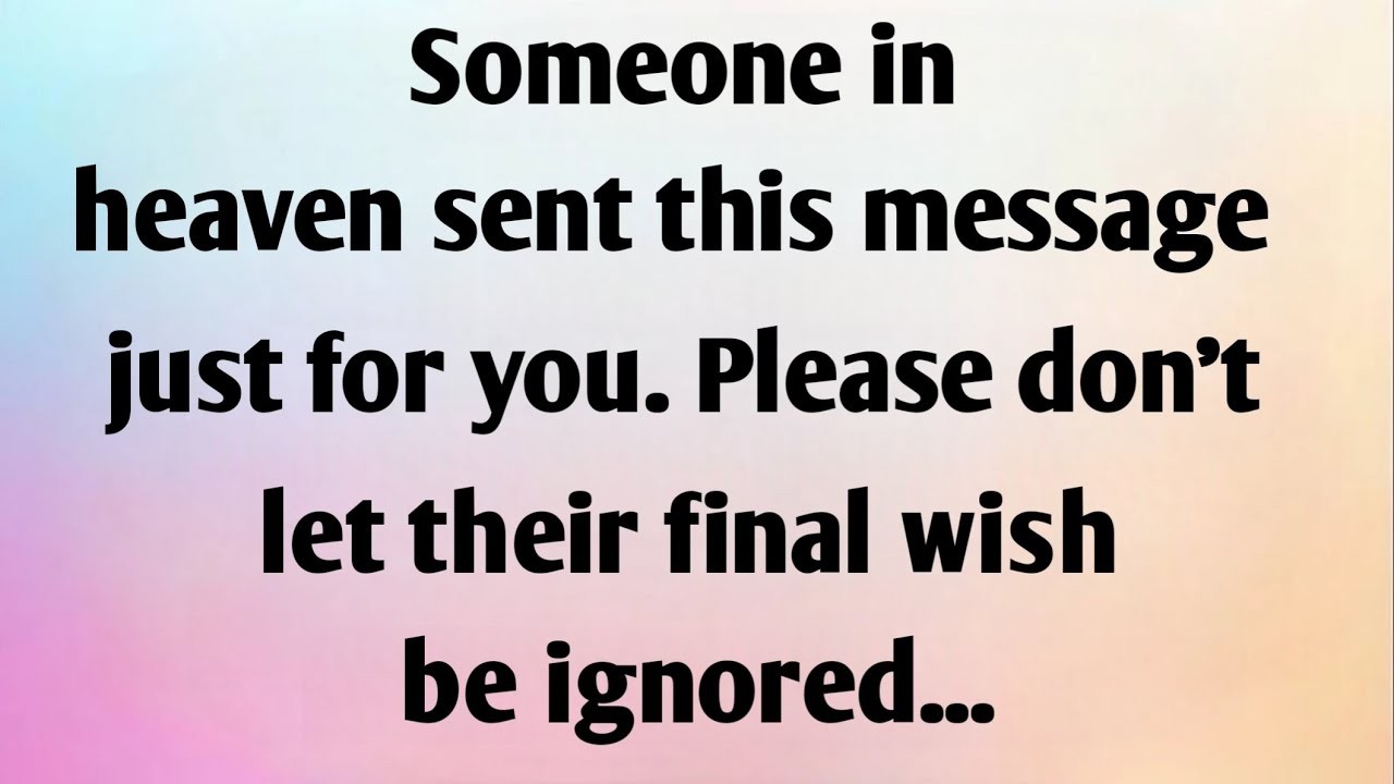 SOMEONE IN HEAVEN SENT...