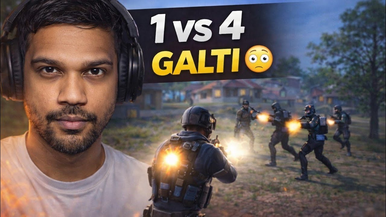 Pure Peak Pe Raaj 👑 1 vs 4 Clutch Booyha ? 🤬