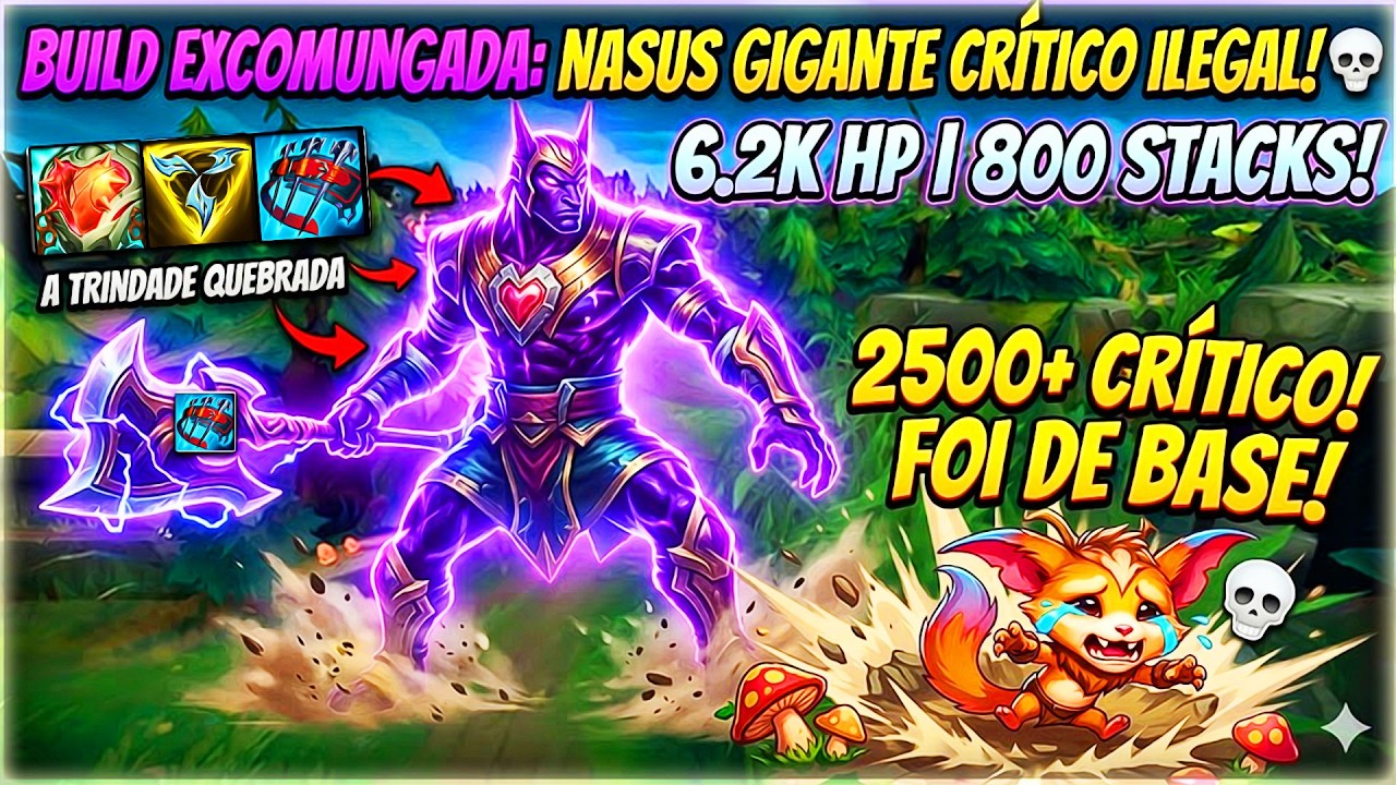 6.2K DE VIDA E 800 STACKS?! 👹 VIREI O CHEFE FINAL DO LOL COM A BUILD DE 